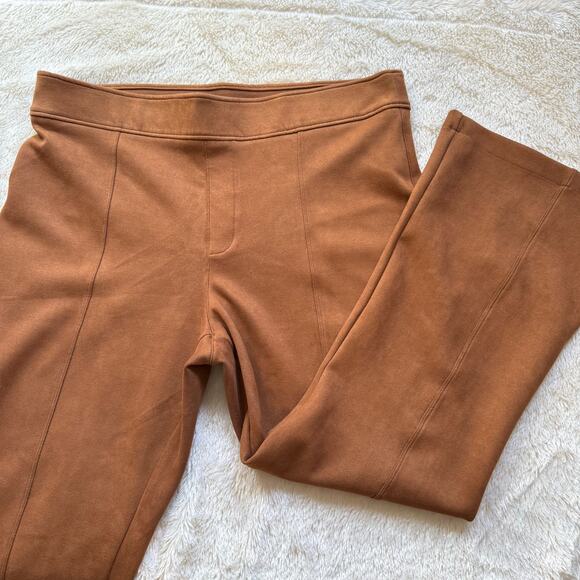 SPANX Faux Suede Flare Pants Caramel Brown Womens 2X - Picture 6 of 11